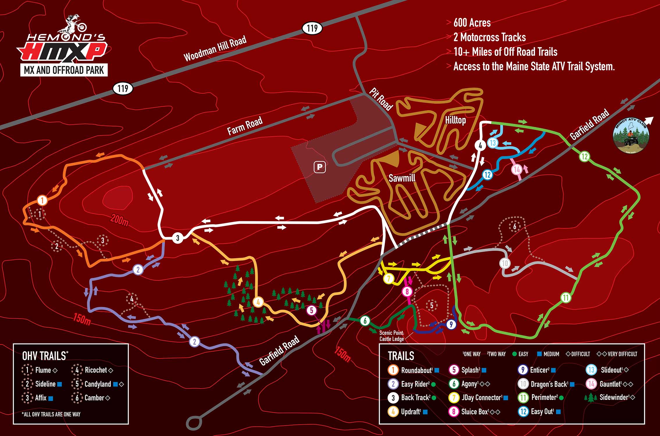 HMXP Trail Map 2018