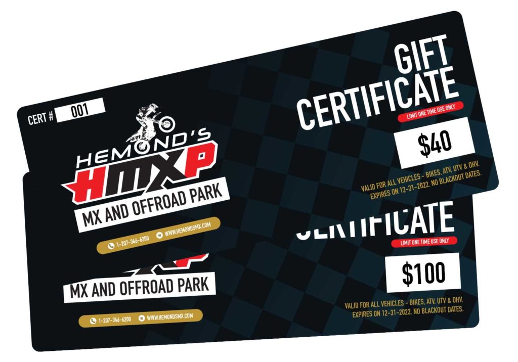HMXP Gift Certificates